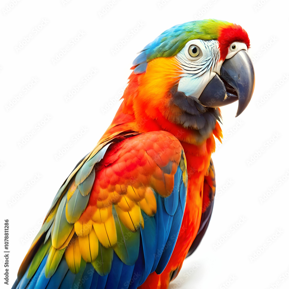 Obraz premium parrot in white background