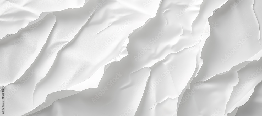 Obraz premium white paper texture wave background 12