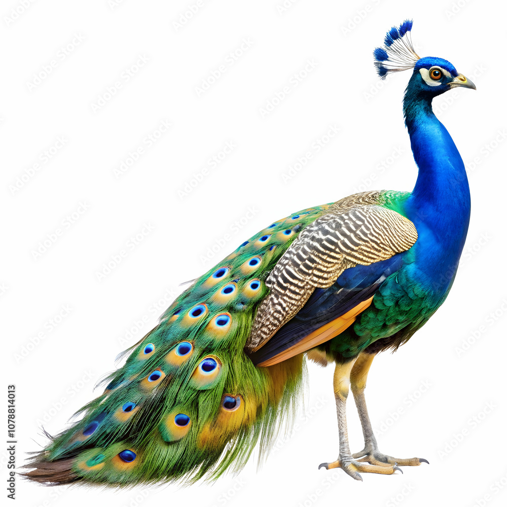 Obraz premium peacock in white background