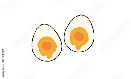 半熟卵イラスト