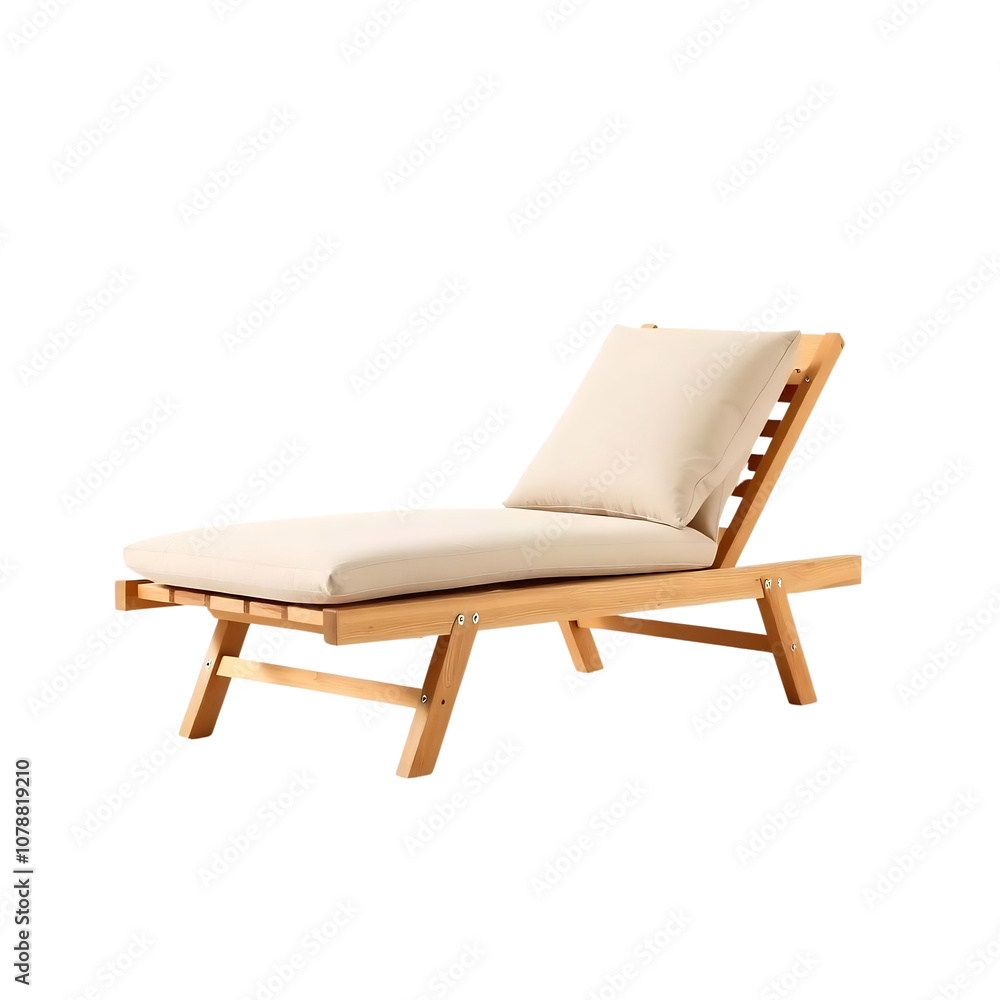 Wooden Chaise Lounge with Pillow Wooden Chaise Lounge with Pillow