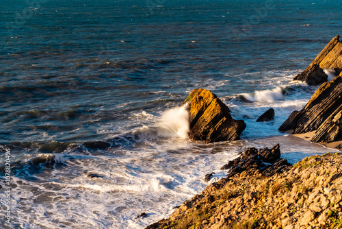 Sunset on the beach. Coastal view. Nice weather Perfect condition for a clean sunset.