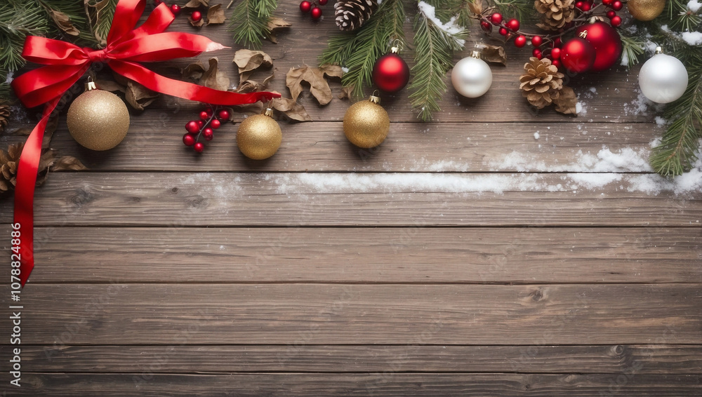 christmas decoration on wooden background christmas decoration on wooden background