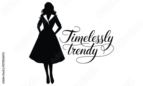 Effortlessly Stylish Fashion Illustrations Showcasing Timeless Elegance and Modern Trends Logo icons