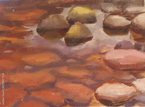 PINTURA A ÓLEO - TRANSPARÊNCIA NA ÁGUA