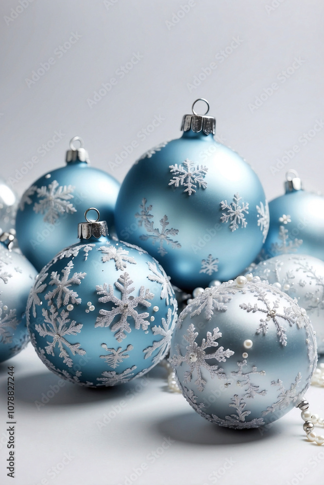 christmas balls on snow christmas balls on snow