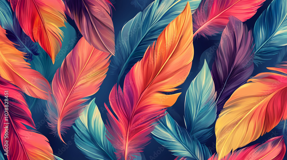 Vibrant abstract feather pattern in kaleidoscope effect. ai. Kaleidoscope. Illustration Vibrant abstract feather pattern in kaleidoscope effect. ai. Kaleidoscope. Illustration