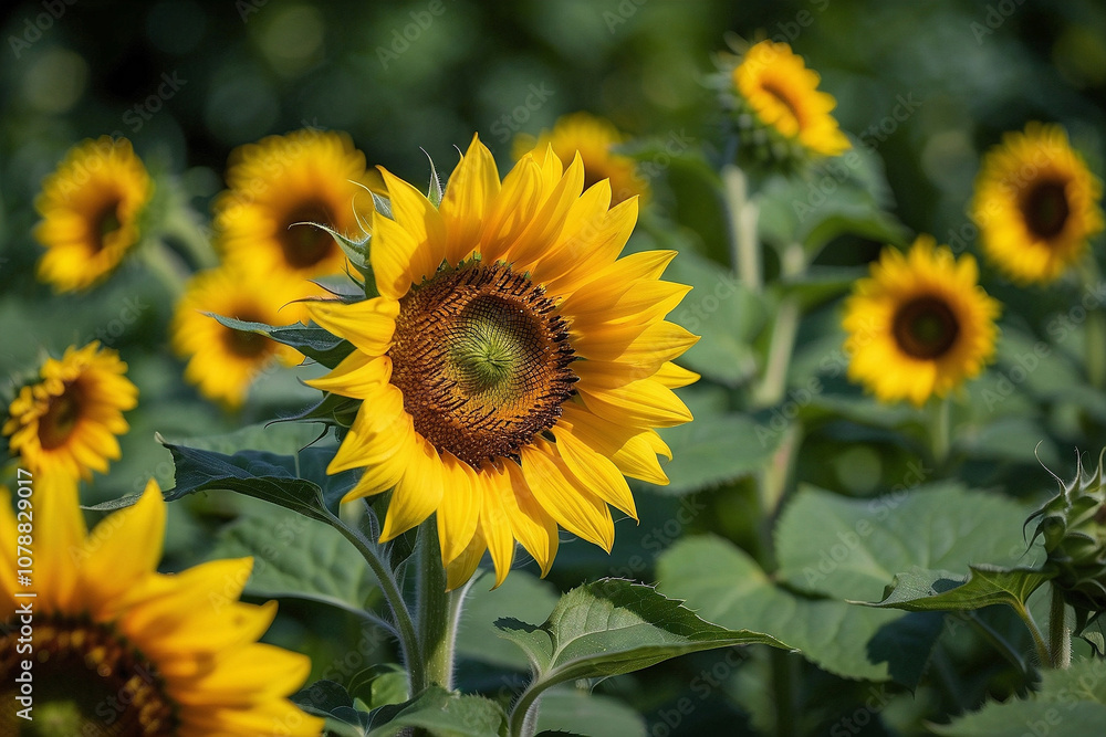 Fototapeta premium sunflower field in summer