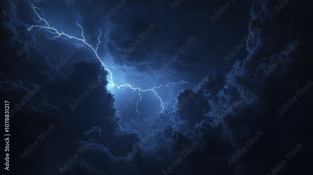 Lightning Strike in Stormy Sky Lightning Strike in Stormy Sky