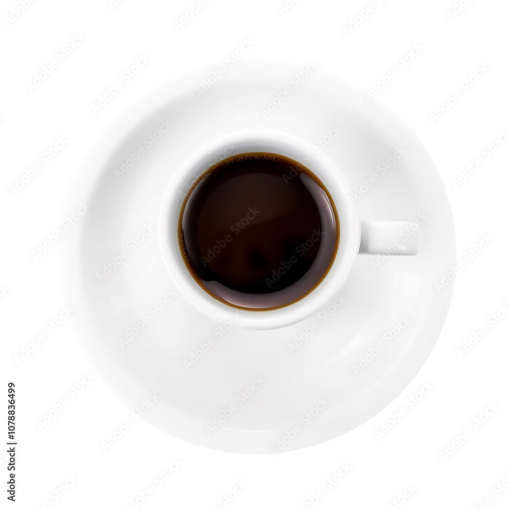 Top View of a Cup of Coffee Top View of a Cup of Coffee