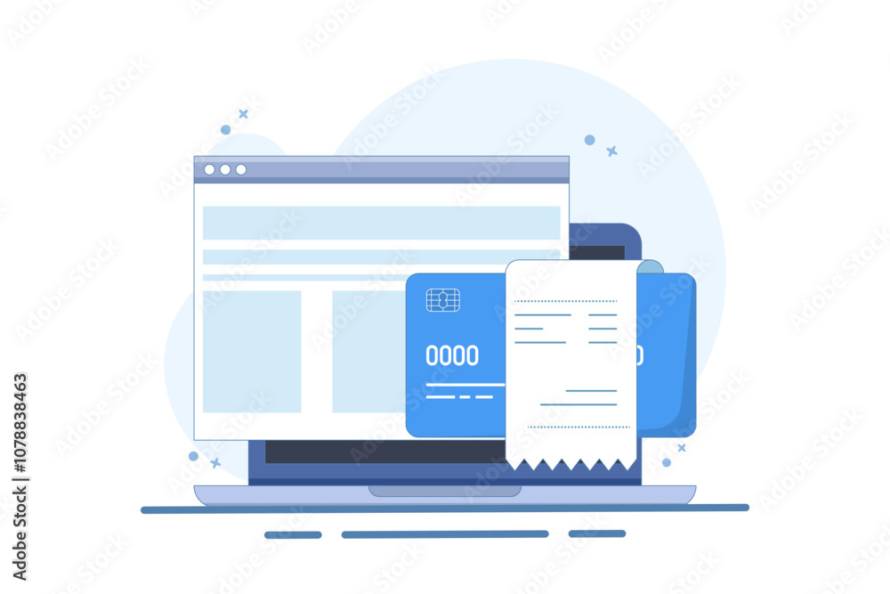 Concept of payment bill confirmed approved via payment card on laptop computer, electronic digital money invoice payment transaction successful, receipt completed, valid verified payment idea. Concept of payment bill confirmed approved via payment card on laptop computer, electronic digital money invoice payment transaction successful, receipt completed, valid verified payment idea.