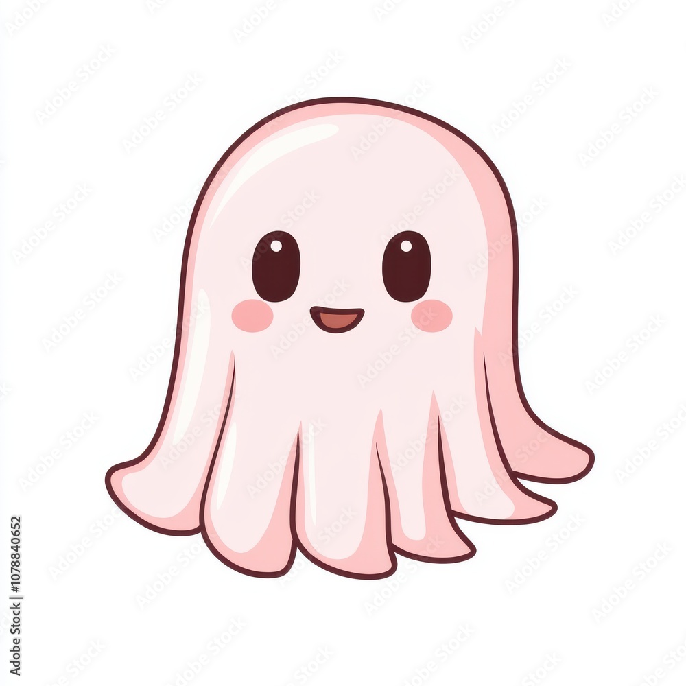 Cute and cheerful cartoon octopus character with big eyes, blushing cheeks, and a friendly smile, perfect for children's projects. Cute and cheerful cartoon octopus character with big eyes, blushing cheeks, and a friendly smile, perfect for children's projects.