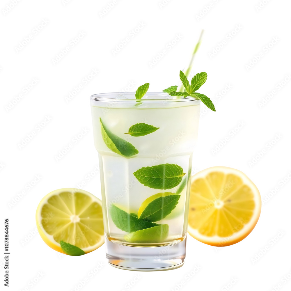 Refreshing Lemonade with Mint and Lemon Slices Refreshing Lemonade with Mint and Lemon Slices