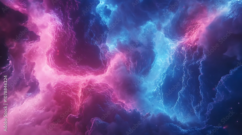 Fluid design with neon blue and pink glowing light swirling across the screen Fluid design with neon blue and pink glowing light swirling across the screen