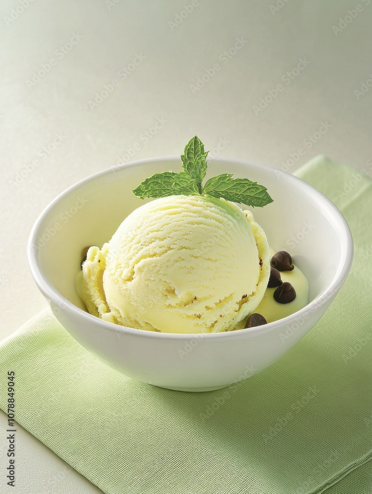 Discover how to enjoy refreshing mint chocolate chip ice cream in a cozy bowl setting Discover how to enjoy refreshing mint chocolate chip ice cream in a cozy bowl setting