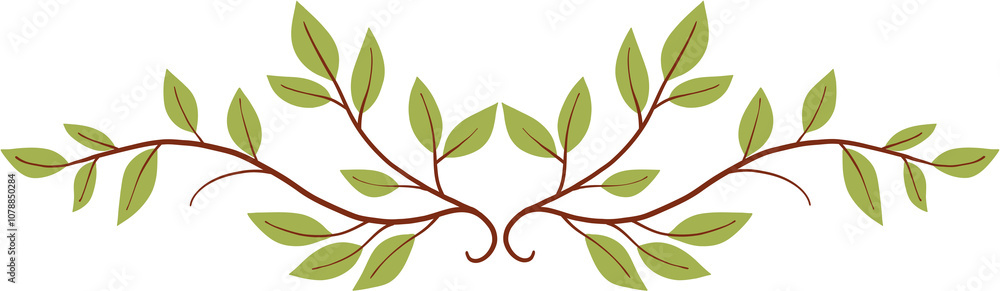 Floral divider freehand drawing Floral divider freehand drawing