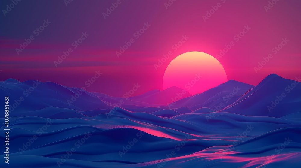 Stylized rendering sunset capturing the suns eeaffca fcbafbba generated illustration Stylized rendering sunset capturing the suns eeaffca fcbafbba generated illustration