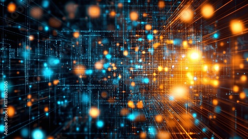 Wallpaper Mural Abstract Digital Network Background. Torontodigital.ca