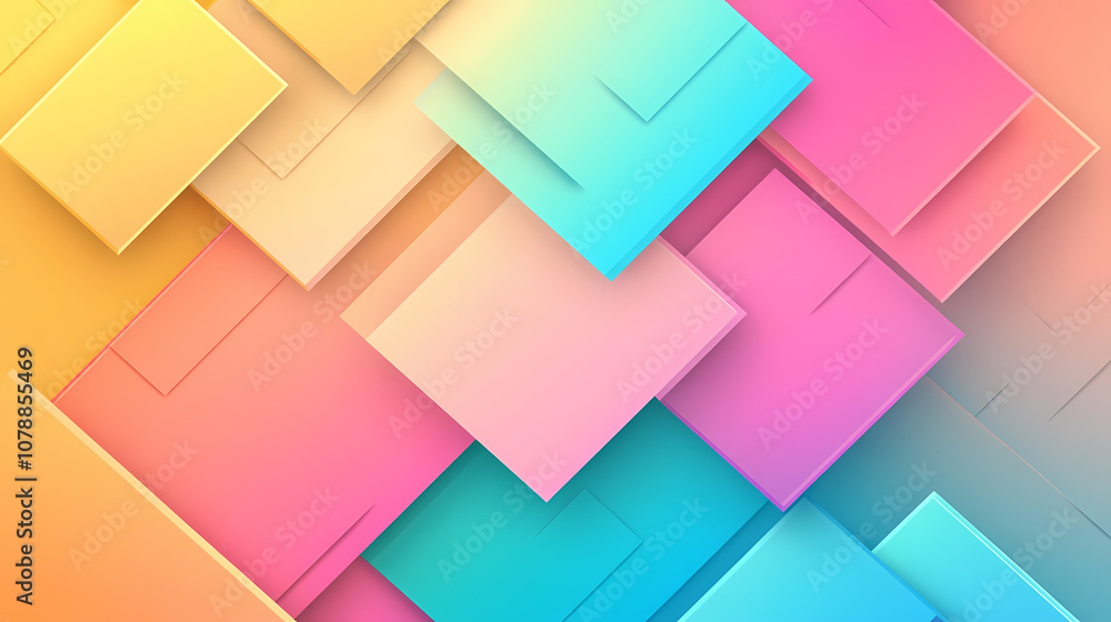 Abstract geometric shapes with gradient pastel colors. stylish minimalist design with a gradient of pink, orange, and blue hues. Pastel. Illustration Abstract geometric shapes with gradient pastel colors. stylish minimalist design with a gradient of pink, orange, and blue hues. Pastel. Illustration