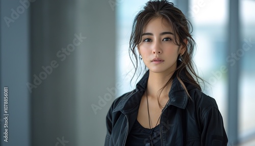 a beautiful mid-age asian woman portrait 