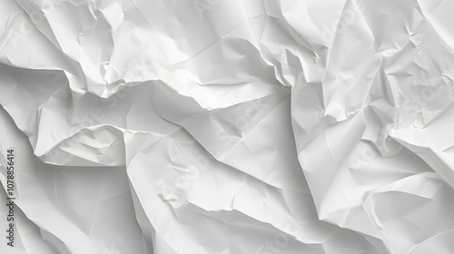 Wallpaper Mural Wrinkled white paper with emphasis the folds and creases generated illustration Torontodigital.ca