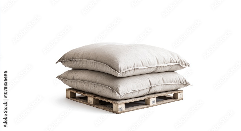 Construction Materials Heap. Building Supplies on Wooden Pallet in Warehouse Construction Materials Heap. Building Supplies on Wooden Pallet in Warehouse