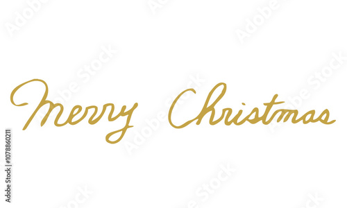 メリークリスマス 手描き　文字　筆記体　英語　Merry Christmas	 photo