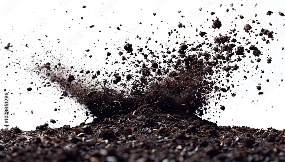 dirt soil flying pile scattered isolated on transparent dirt soil flying pile scattered isolated on transparent