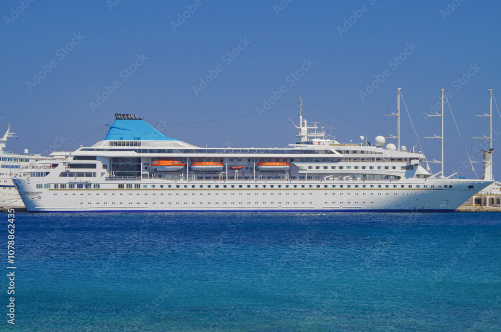 Dream holiday vacation to Greek Island Rhodes during Summer Mediterranean Aegean cruising on classic cruiseship cruise ship liner breathtaking nature landscape scenery Dream holiday vacation to Greek Island Rhodes during Summer Mediterranean Aegean cruising on classic cruiseship cruise ship liner breathtaking nature landscape scenery