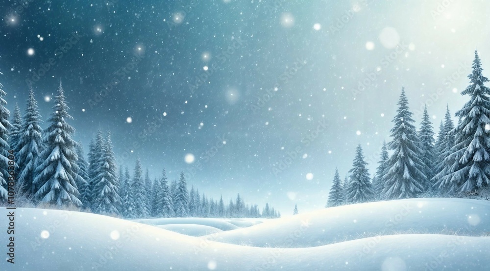 A Calming Winter Forest with Delicate Snowfall, an Abstract Illustration Reflecting Mental Clarity and Tranquility in Serene Blue and White Tones. A Calming Winter Forest with Delicate Snowfall, an Abstract Illustration Reflecting Mental Clarity and Tranquility in Serene Blue and White Tones.