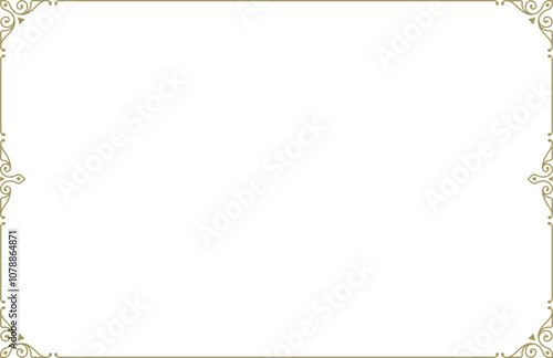Vintage ornament ornate swirls and vignettes frame.