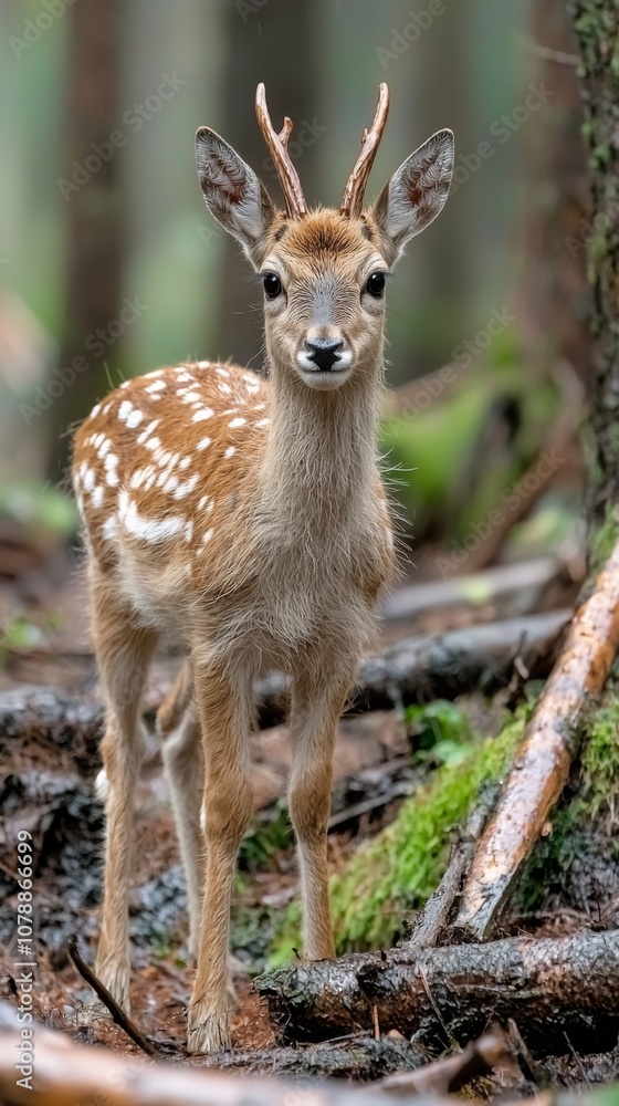 Capture the Charm of a Young Reindeer in Its Natural Habitat for a Magical Holiday Theme Capture the Charm of a Young Reindeer in Its Natural Habitat for a Magical Holiday Theme