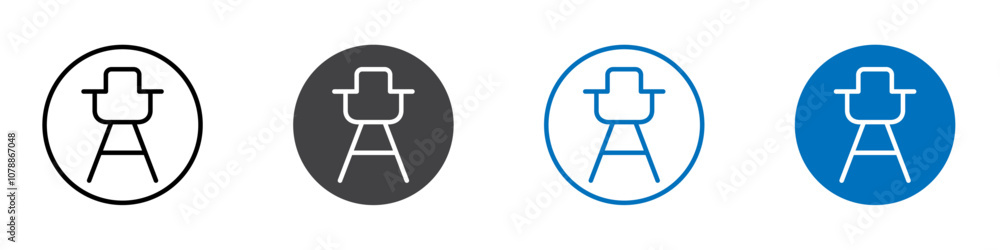 Chair icon Logo sign in thin line outline Chair icon Logo sign in thin line outline