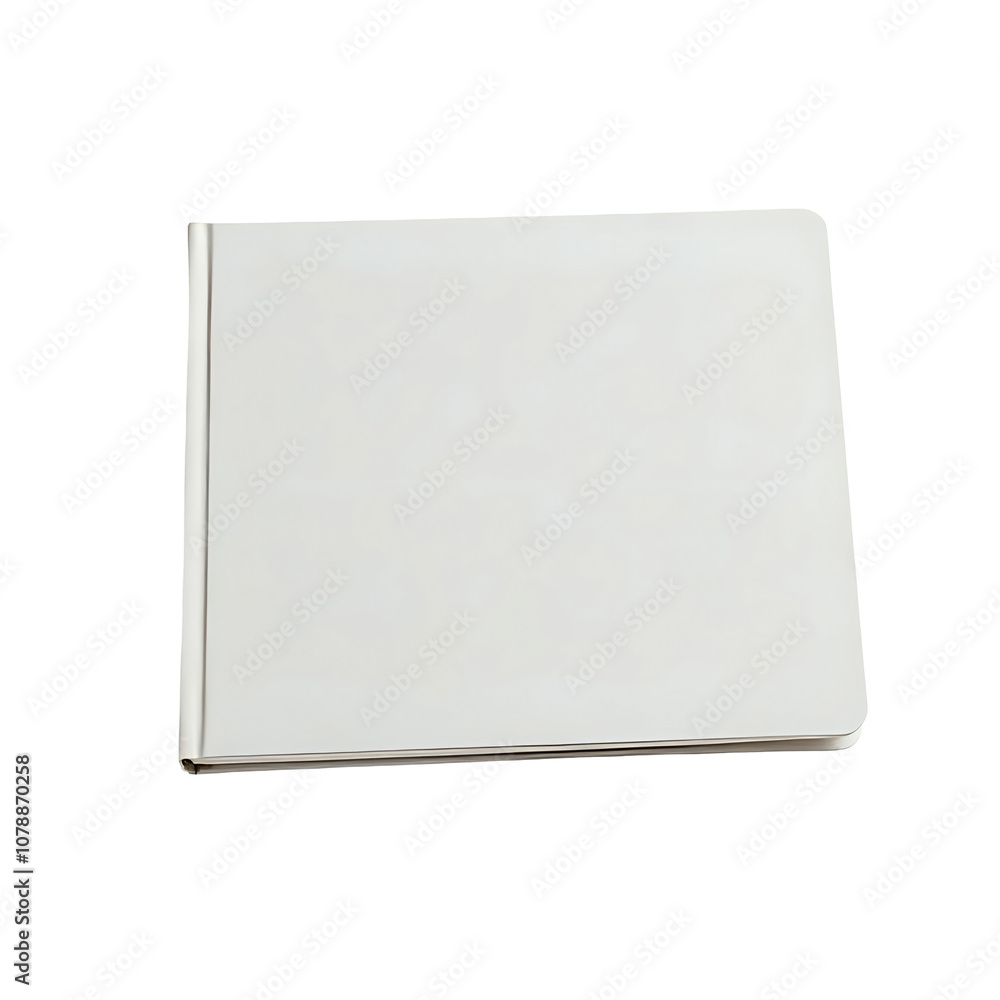 Blank White Square Book Isolated on White Background Blank White Square Book Isolated on White Background