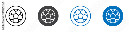 Football icon Logo sign in thin line outline