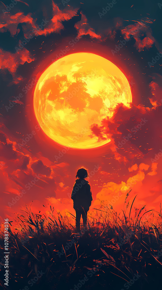 Beautiful Anime Sunshine Illustration with Warm Colors Beautiful Anime Sunshine Illustration with Warm Colors