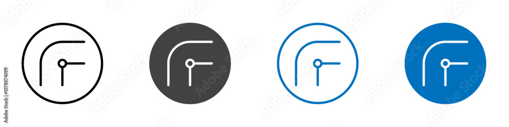 Node round icon Logo sign in thin line outline Node round icon Logo sign in thin line outline