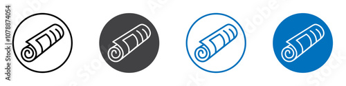 Newspaper icon Logo sign in thin line outline