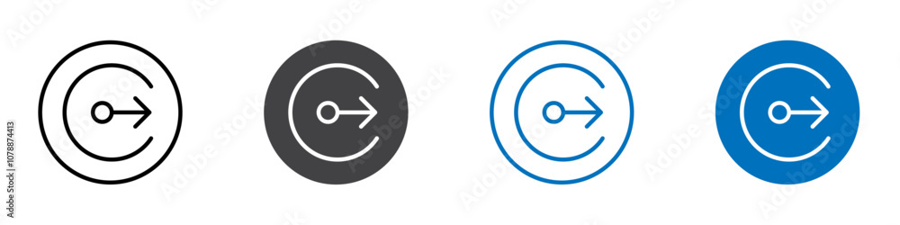 Outbound icon Logo sign in thin line outline Outbound icon Logo sign in thin line outline