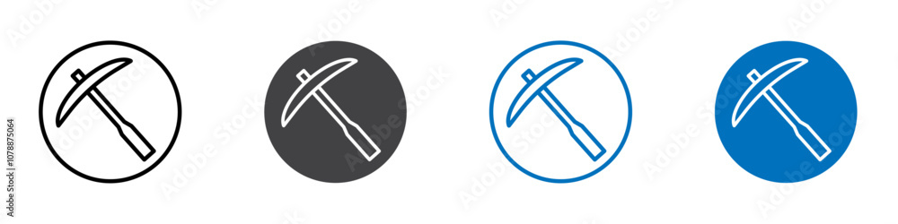 Pick icon Logo sign in thin line outline Pick icon Logo sign in thin line outline