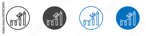 Roller coaster icon Logo sign in thin line outline