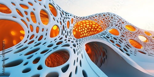 Fototapeta Naklejka Na Ścianę i Meble -  3D rendered geometric abstract structure