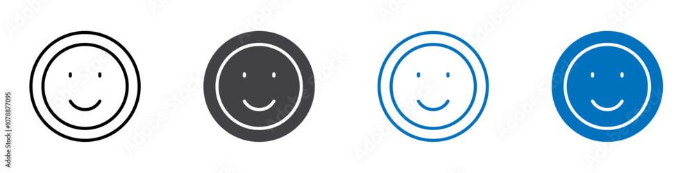 Smile icon Logo sign in thin line outline Smile icon Logo sign in thin line outline
