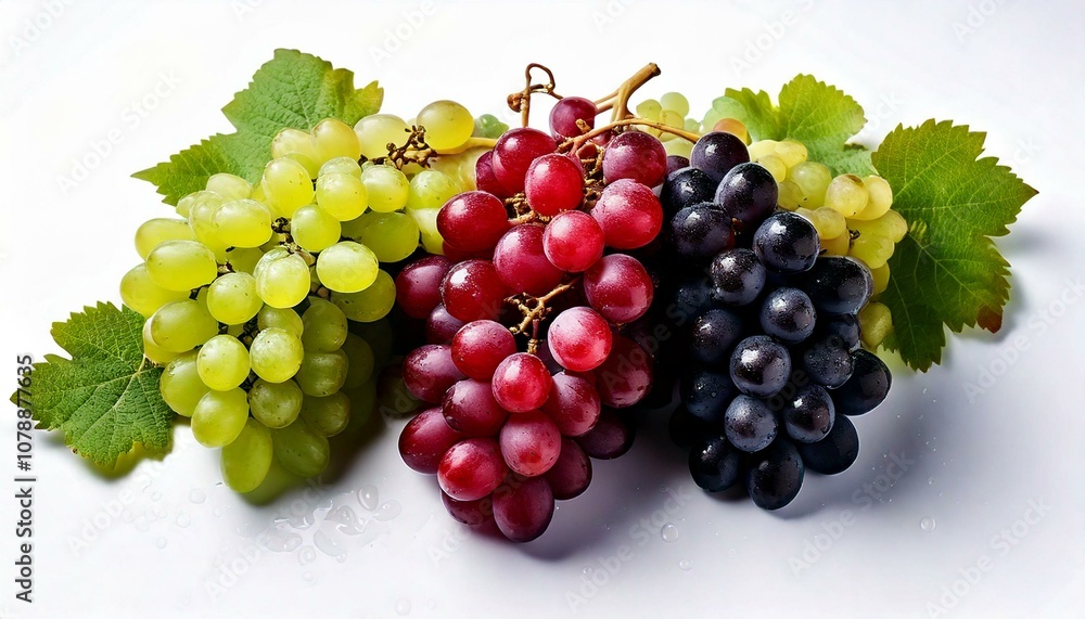 Freigestellte bunte Trauben – Vielfältiges Obst für kulinarische und Weinprojekte Freigestellte bunte Trauben – Vielfältiges Obst für kulinarische und Weinprojekte