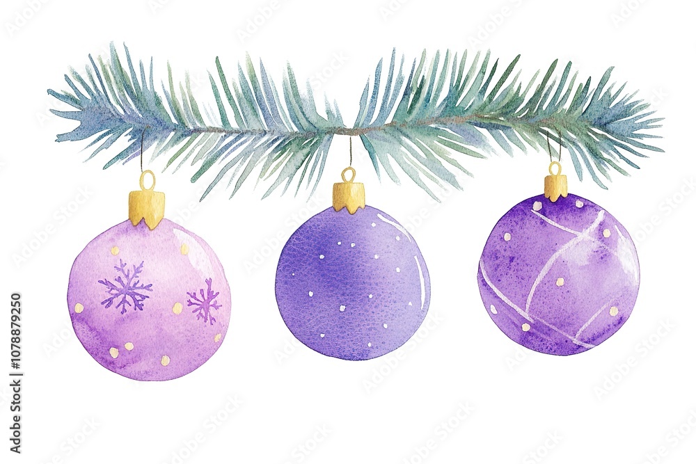 Set of violet and white vector christmas balls with different patterns
Set of violet and white vector christmas balls with different patterns