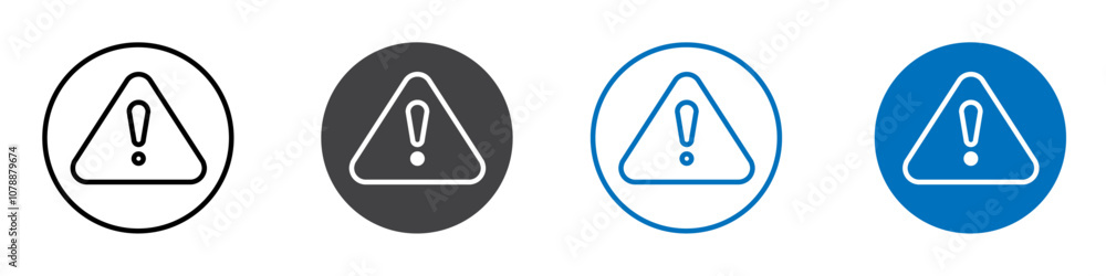 Warning icon Logo sign in thin line outline Warning icon Logo sign in thin line outline