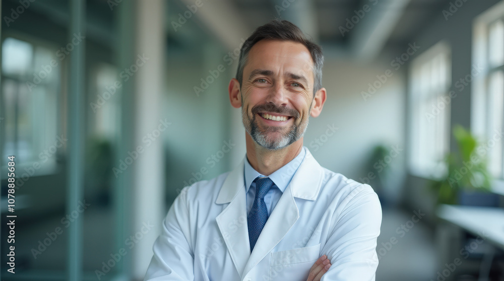 Professional Doctor Portrait in Modern Office Environment with Stethoscope - Ideal for Medical and Healthcare Content Professional Doctor Portrait in Modern Office Environment with Stethoscope - Ideal for Medical and Healthcare Content
