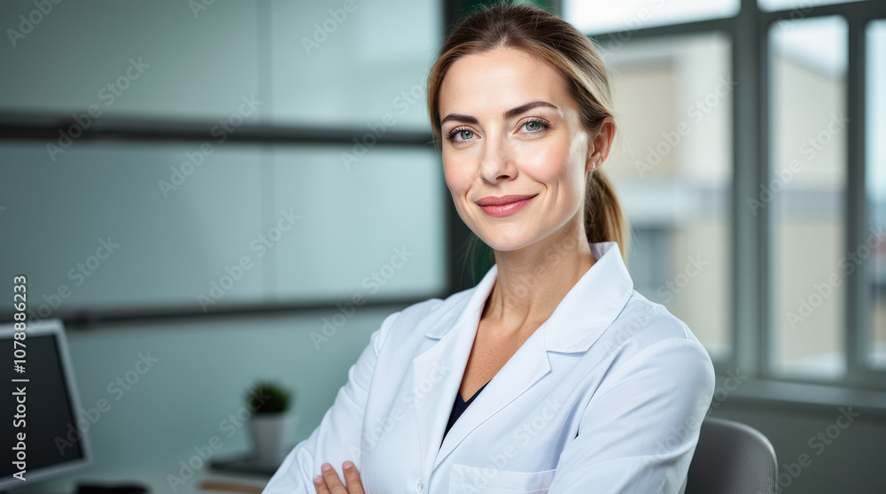 Professional Doctor Portrait in Modern Office Environment with Stethoscope - Ideal for Medical and Healthcare Content Professional Doctor Portrait in Modern Office Environment with Stethoscope - Ideal for Medical and Healthcare Content