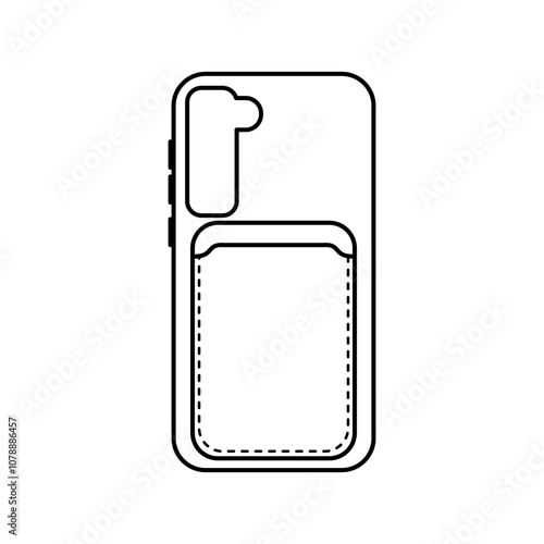 Outline Phone Case with Card Holder