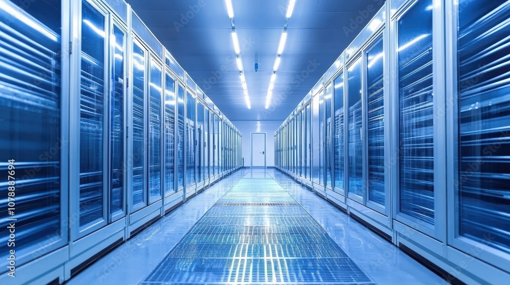 Freezer warehouse storing perishable goods Freezer warehouse storing perishable goods